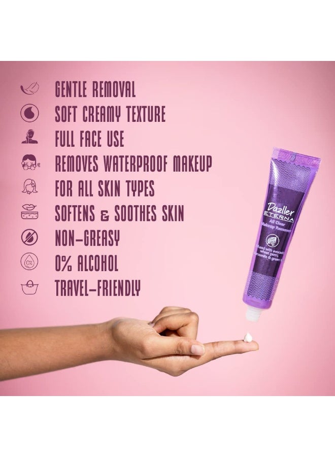 Dazller Eterna Long Stay Lip Colour, 5.5g, LC103 - Cardinal - Waterproof, Matte, Ultra-Intense Pigments, Skin-Nourishing Extracts DAZLLER Eterna make up remover 27 ml - Image 2